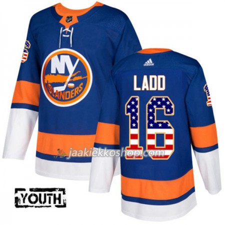 Lapsille NHL New York Islanders Pelipaita Andrew Ladd 16 Adidas 2017-2018 Sininen USA Flag Fashion Authentic